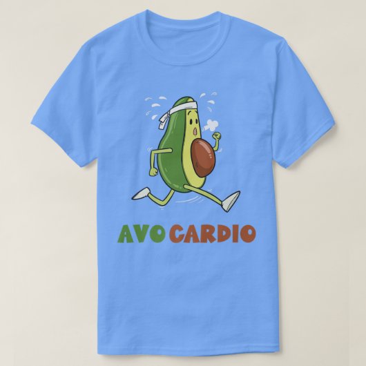 Avocado Cardio Training Workout T-shirt (Design voorkant)