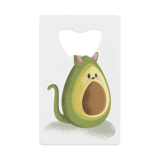 Avocado Cat Creditkaart Flessenopener (Voorkant)