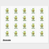Avocado Cat Funny Food Kitten Avocato Vierkante Sticker (Vel)
