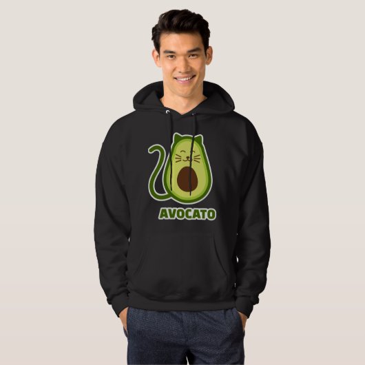 Avocado cat hoodie (Voorkant volledig)