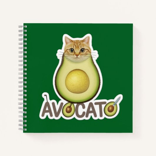 avocado cat kat notitieboek (Voorkant)