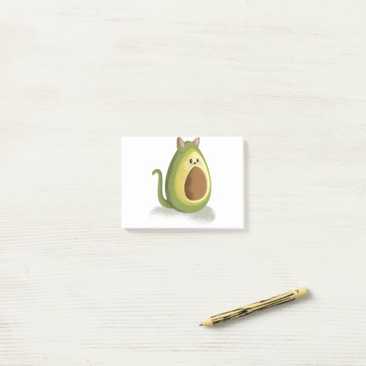 Avocado Cat Post-it® Notes (Op bureau)
