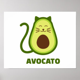 Avocado cat poster