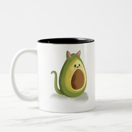 Avocado Cat Tweekleurige Koffiemok (Links)