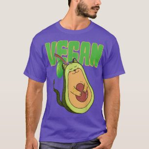 avocado cat vegan dierenvriend vegetariër t-shirt