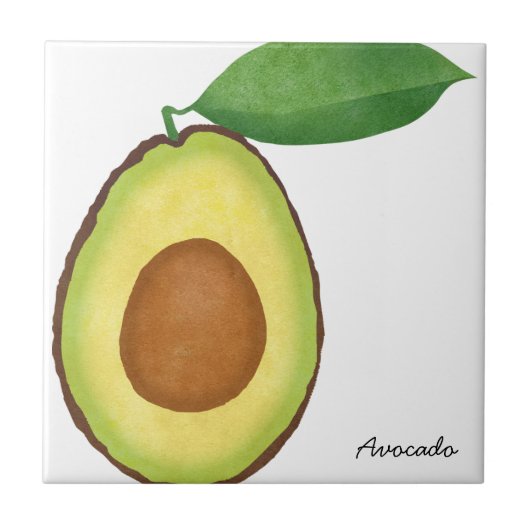 Avocado Ceramic Tile Tegeltje (Voorkant)