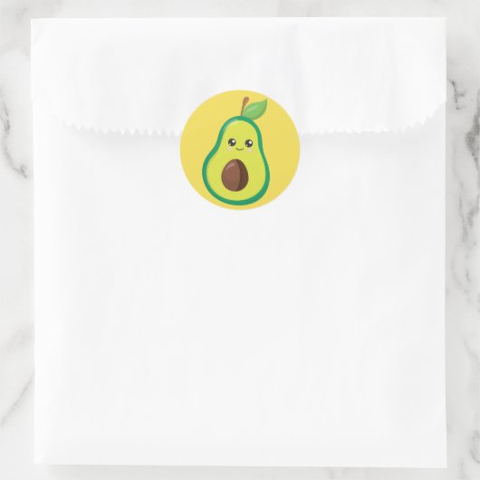 Avocado Charm Ronde Sticker (Tas)