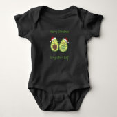 Avocado Christmas Lights Funny Avocados Romper (Voorkant)