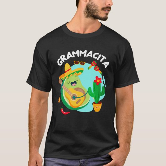 Avocado Cinco De Mayo Grammacita Guacamole Grandma T-shirt (Voorkant)