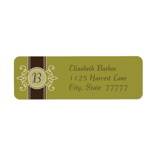 Avocado Classic Harvest Retouradreslabels Etiket (Voorkant)