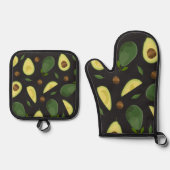Avocado Cloth Placemat Ovenwant & Pannenlap Set (Voorkant)