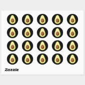 Avocado Costume Fruit Halloween Ronde Sticker (Vel)