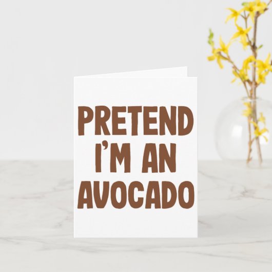 Avocado Costume Halloween Kaart (Gele Bloem)