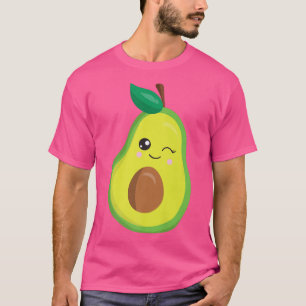 Avocado Costume Vegan Winking Cute Avocado Girls K T-shirt