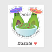 Avocado Couple and Guacamole Sticker (Vel)