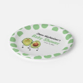 Avocado Couple Baby shower Papieren Bordje (Gekanteld)