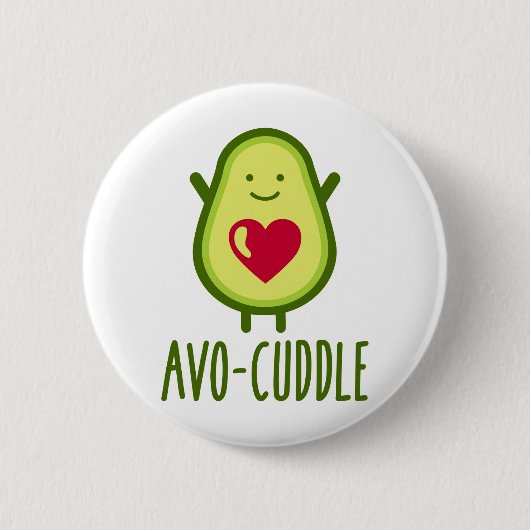 Avocado cuddle ronde button 5,7 cm (Voorkant)