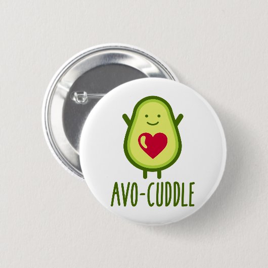 Avocado cuddle ronde button 5,7 cm (Voorkant /achterkant)