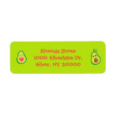 Avocado Cuddles Pink en Green Etiket (Voorkant)