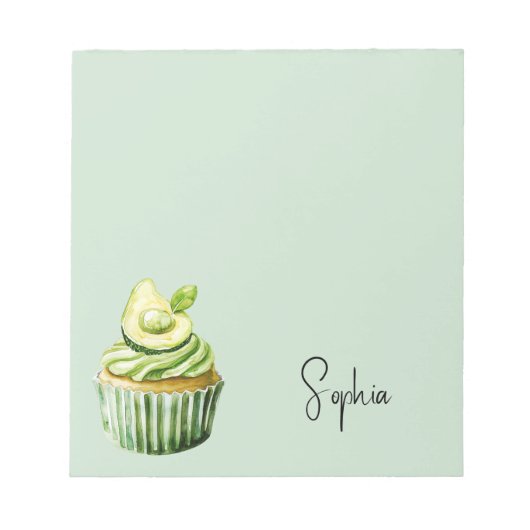 Avocado Cupcake Notitieblok (Voorkant)