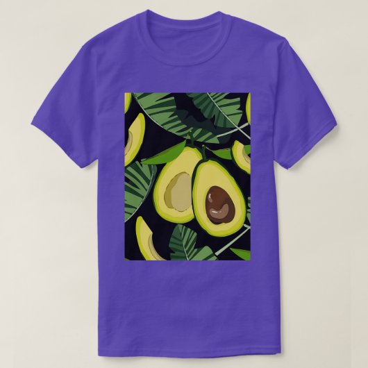 Avocado Custom Floral T-shirt (Design voorkant)