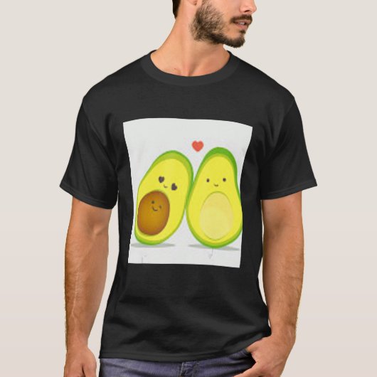 avocado cute pattern  ilustration t-shirt (Voorkant)