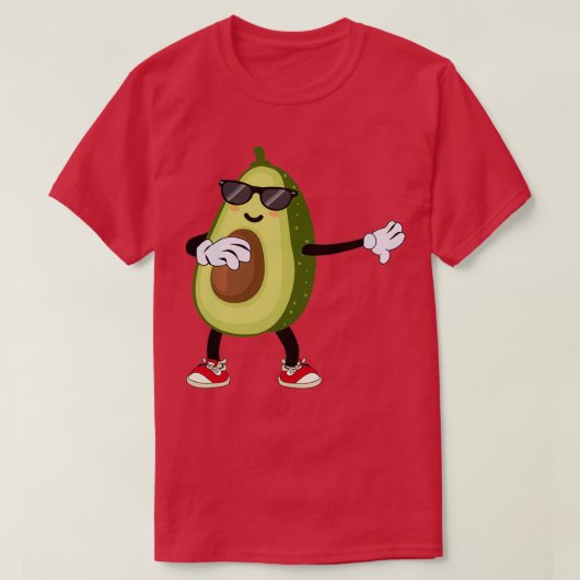 Avocado Dabbing Dansend Sunbril Clipart T-shirt (Design voorkant)