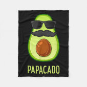 Avocado Dad Papacado Funny Daddy Father Avocado  Fleece Deken (Voorkant)