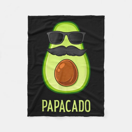 Avocado Dad Papacado Funny Daddy Father Avocado  Fleece Deken (Voorkant)
