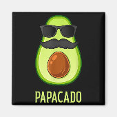 Avocado Dad Papacado Funny Daddy Father Avocado  Magneet (Voorkant)