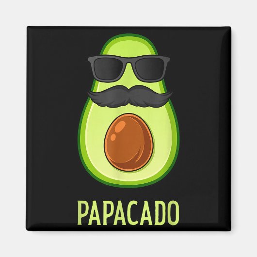 Avocado Dad Papacado Funny Daddy Father Avocado Magneet (Voorkant)