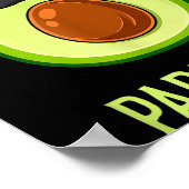 Avocado Dad Papacado Funny Daddy Father Avocado  Poster (Hoek)