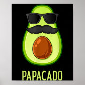 Avocado Dad Papacado Funny Daddy Father Avocado  Poster (Voorkant)