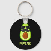 Avocado Dad Papacado Funny Daddy Father Avocado  Sleutelhanger (Voorkant)