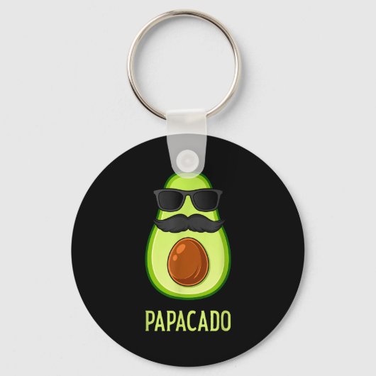 Avocado Dad Papacado Funny Daddy Father Avocado Sleutelhanger (Voorkant)