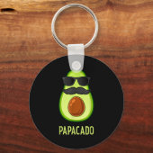 Avocado Dad Papacado Funny Daddy Father Avocado Sleutelhanger (Voorkant)