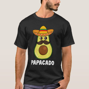 Avocado Dad Vegan Guacamole Papacado Sombrero Cinc T-shirt