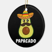 Avocado Dad Vegan Guacamole Papacado Sombrero Keramisch Ornament (Links)