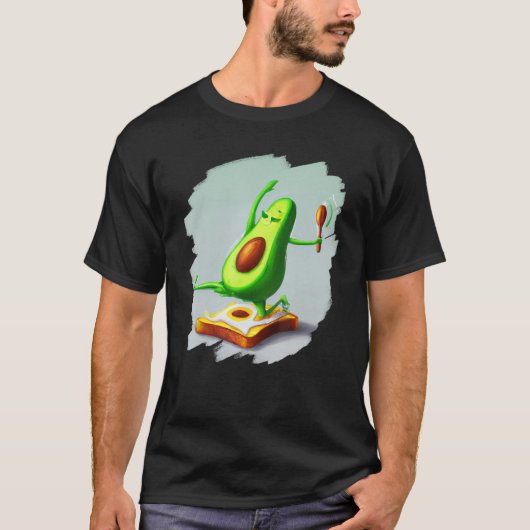 Avocado Dancing on Toast Cute Avocado Bread Foodie T-shirt (Voorkant)