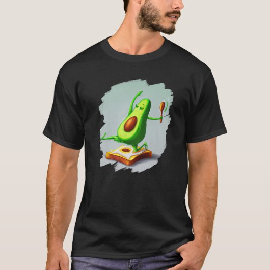 Avocado Dancing on Toast Cute Avocado Bread Foodie T-shirt (Voorkant)