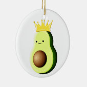 avocado de koning van alle fruit T-shirts Keramisch Ornament (Rechts)