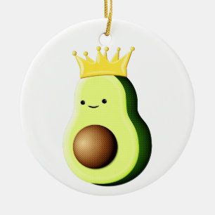 avocado de koning van alle fruit T-shirts Keramisch Ornament