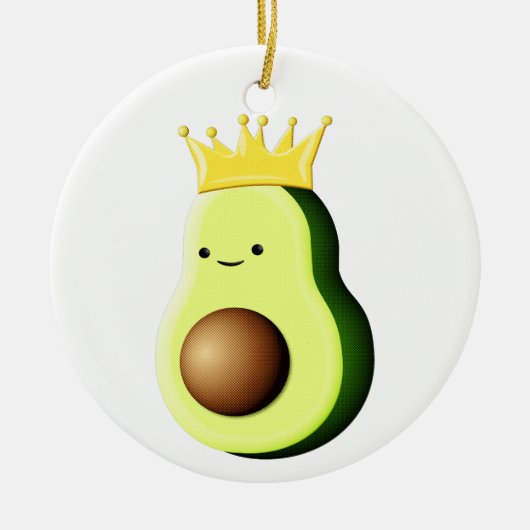 avocado de koning van alle fruit T-shirts Keramisch Ornament (Voorkant)