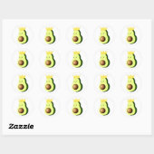 avocado de koning van alle fruit T-shirts Ronde Sticker (Vel)