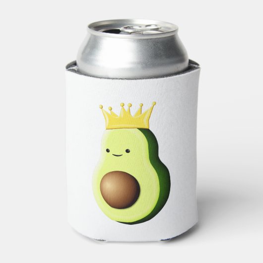 Avocado de koning van alle vruchten blikjeskoeler (Blikje Voorkant)