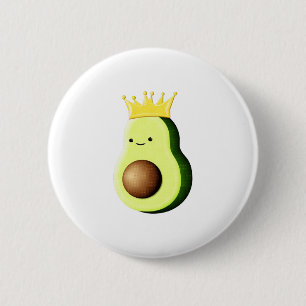Avocado de koning van alle vruchten ronde button 5,7 cm