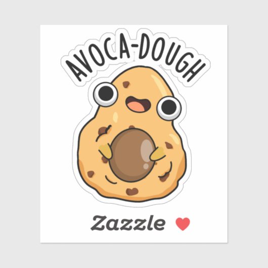 Avocado-deeg Funny Avocado Pun Sticker (Vel)