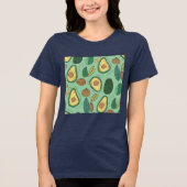 Avocado Delight voor Joyful Vibes Green Tri-Blend Shirt (Voorkant)