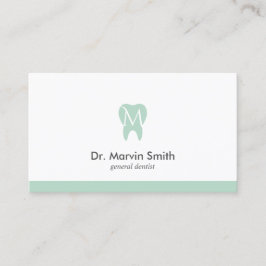Avocado Dentist Monogram Tooth Dental Appointment Afsprakenkaartje