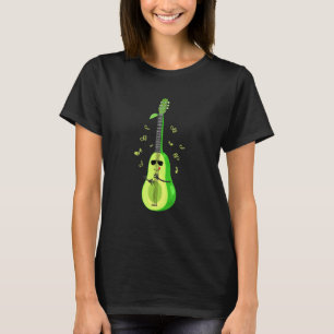 Avocado die gitaar Akoestische Musicus speelt T-shirt